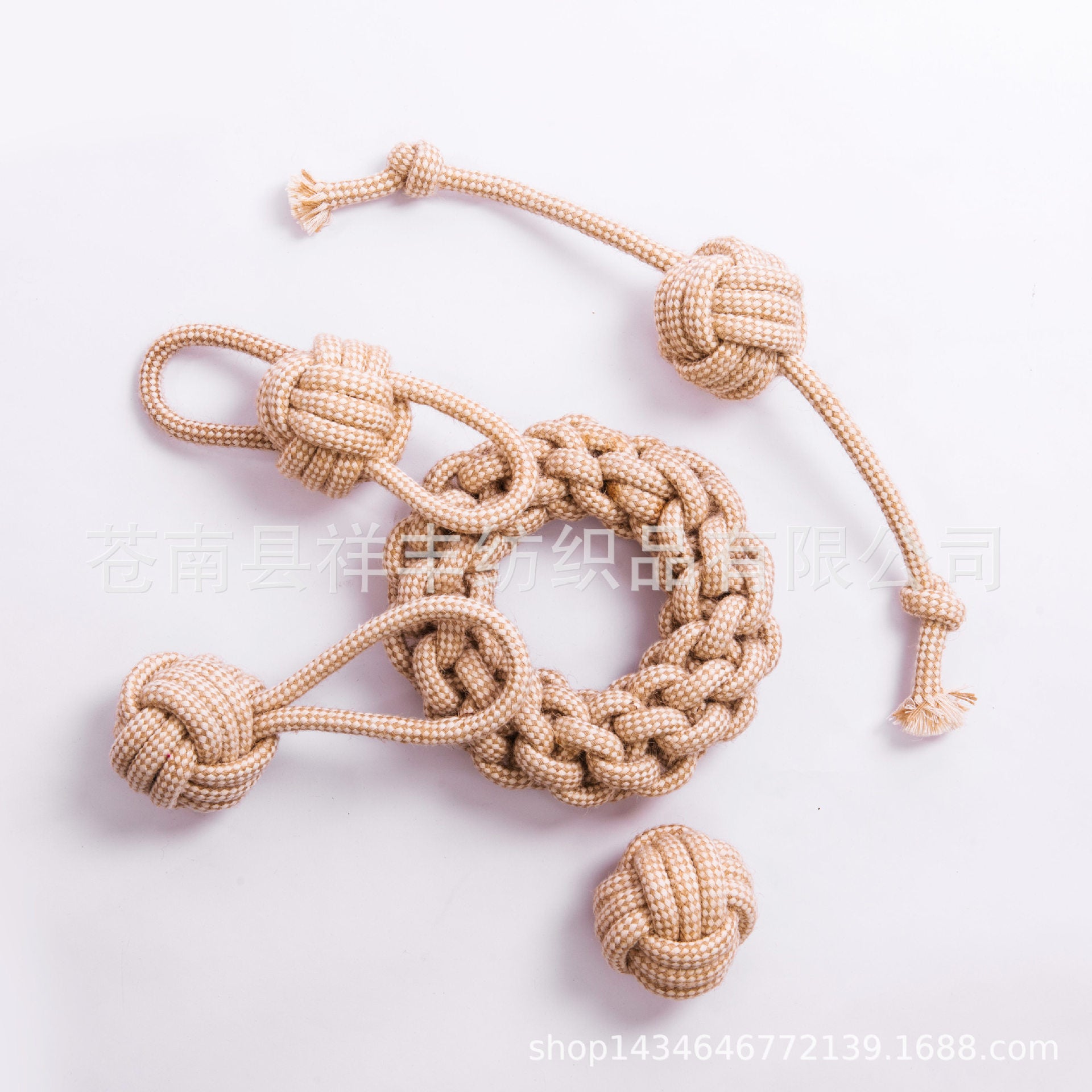 Amazon hot selling pet toy ball cross-border toy decompression toy set cotton and linen dog manufacturer wholesale