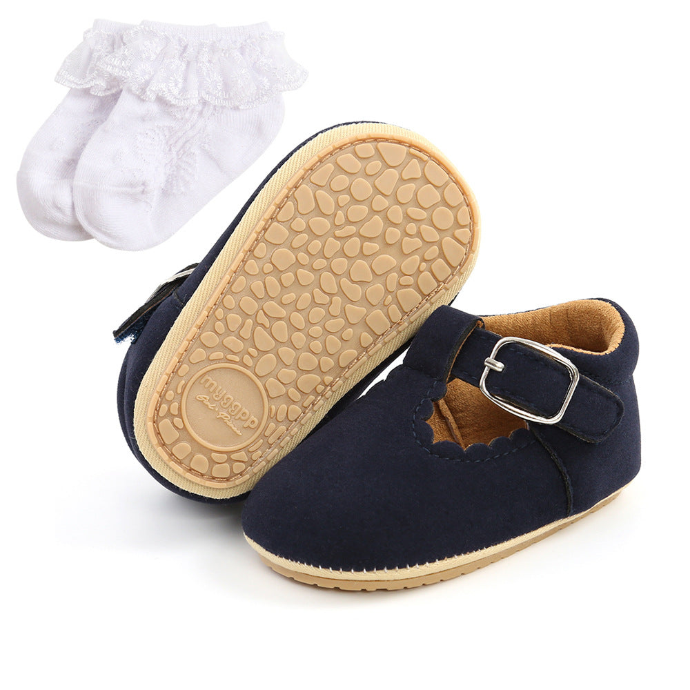 Spring baby princess shoes rubber sole baby shoes toddler shoes for women M1988