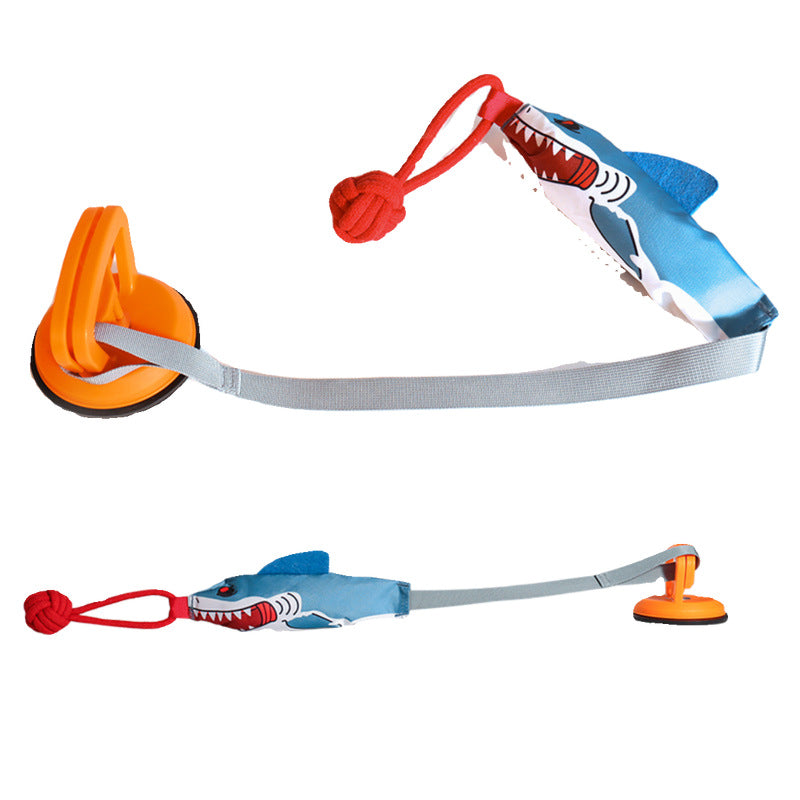 Dog tug-of-war toys popular shark dog teaser large dog pull to relieve boredom grinding rope knot pet sound toy