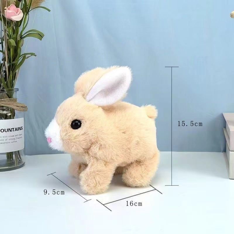 Simulation electric rabbit can walk, call and shake ears plush toy pet bunny birthday gift for girls
