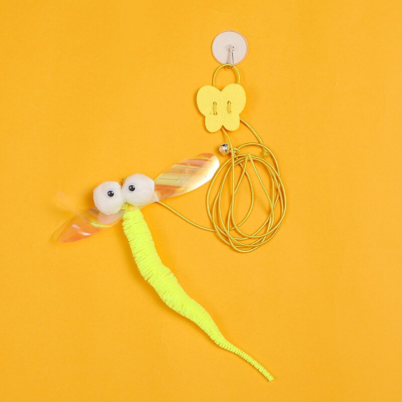 New cat teaser stick toy hanging door pet cat felt toy retractable catnip hanging cat teaser toy