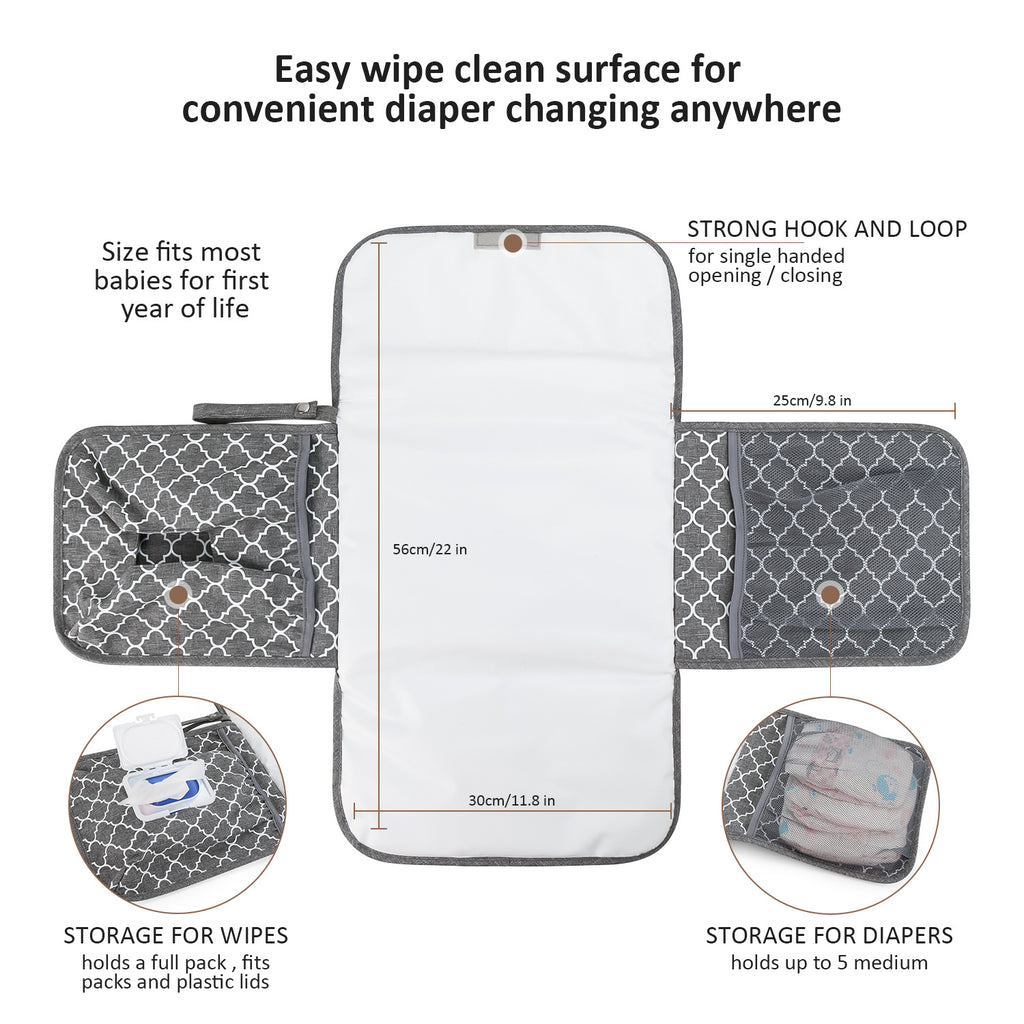 CPC baby changing diaper mat mother and baby travel portable waterproof diaper mat wet wipes bag mommy bag simple