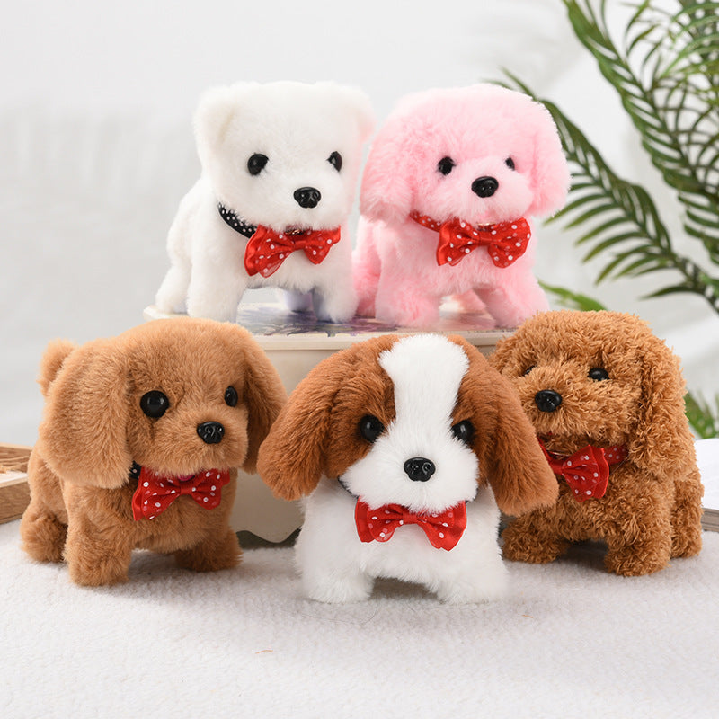 Toy dog children's plush electric toy can walk simulation dog electric dog stall electronic puppy pet