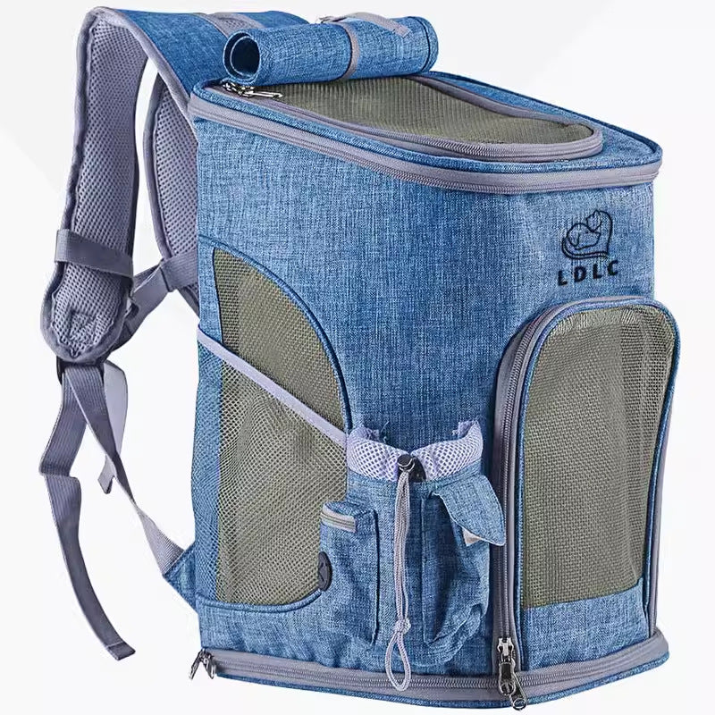 Wholesale Extra Large L Cat Bag Two Cats Backpack Large Capacity Outing Pet Bag Foldable Pet Backpack