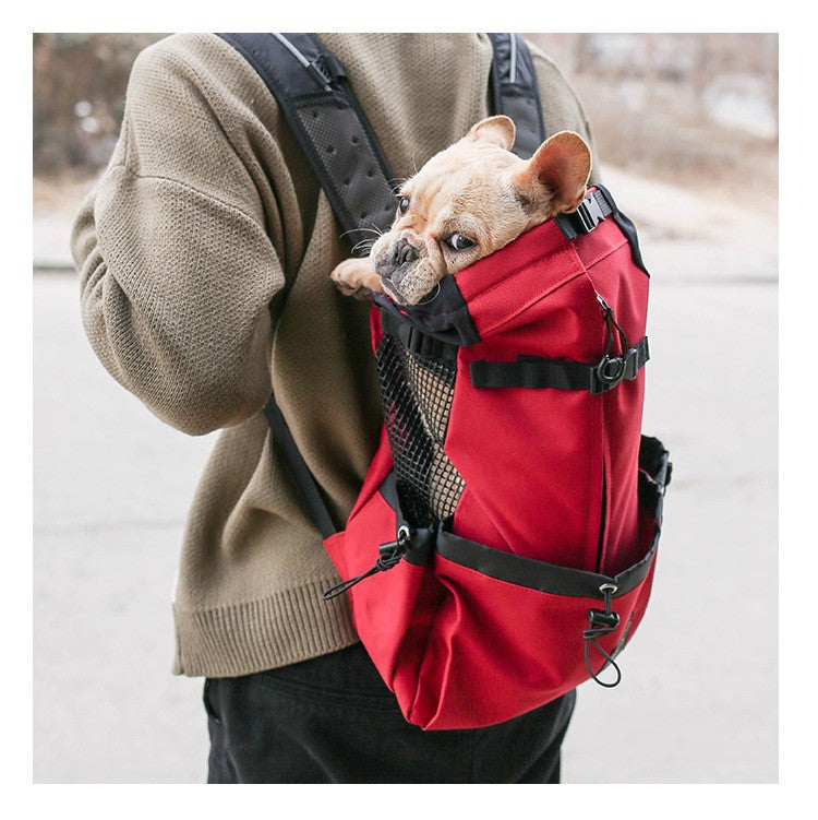 Pet backpack traveler dog head bag ventilation breathable washable bicycle outdoor shopping backpack