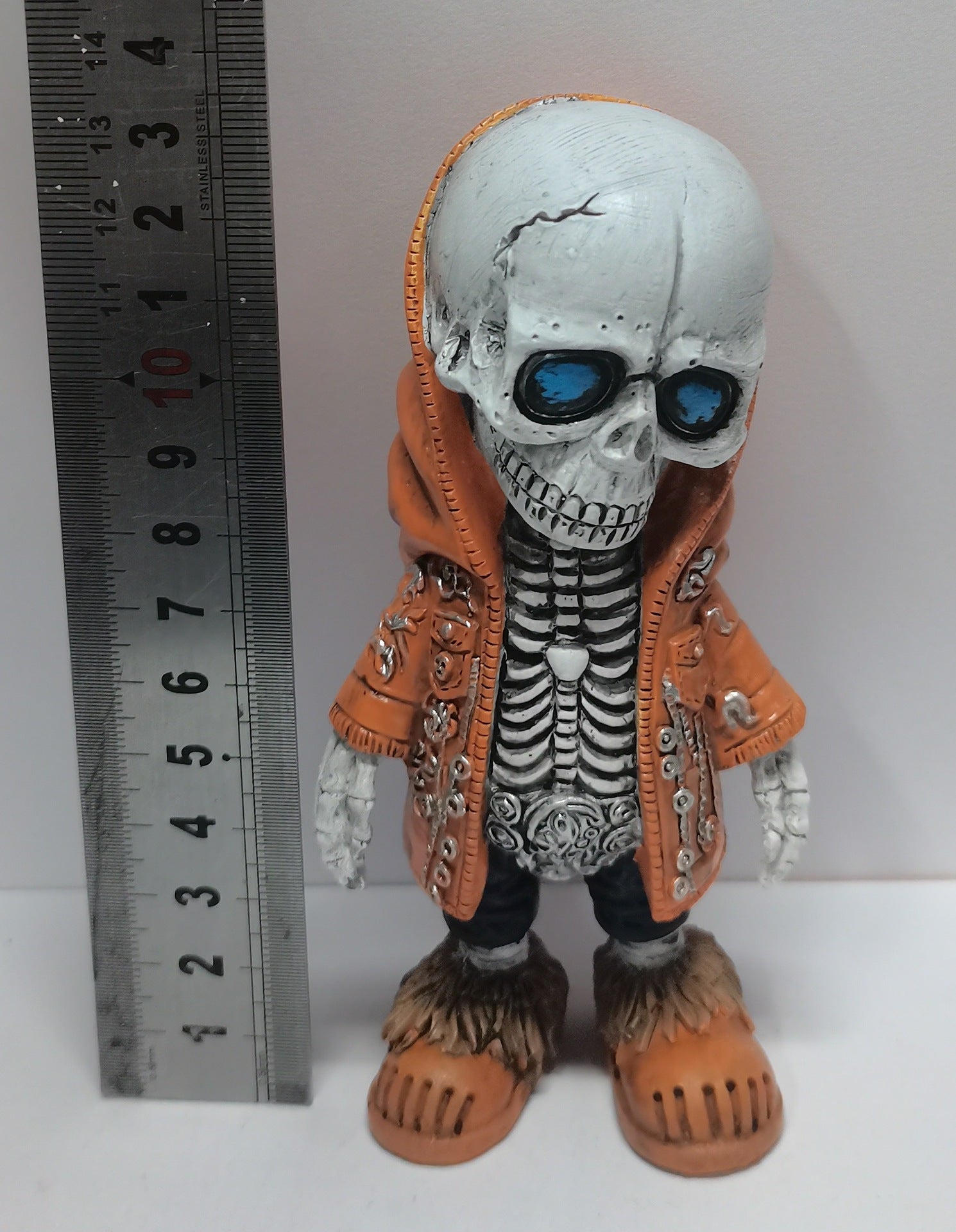 Spot cross-border new cool skeleton figure Halloween skeleton puppet resin ornaments
