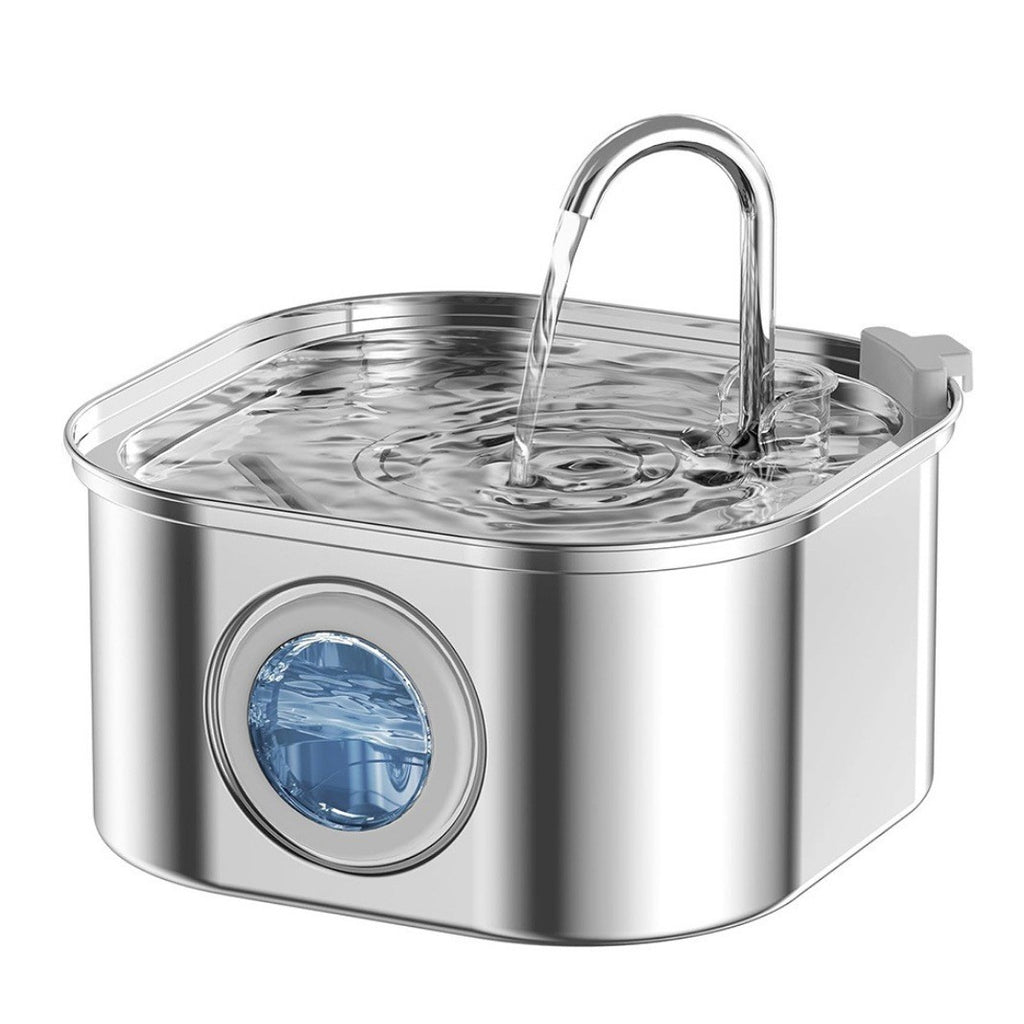 Source factory stainless steel pet smart water dispenser automatic circulation water 3.2L large capacity cat and dog water feeder