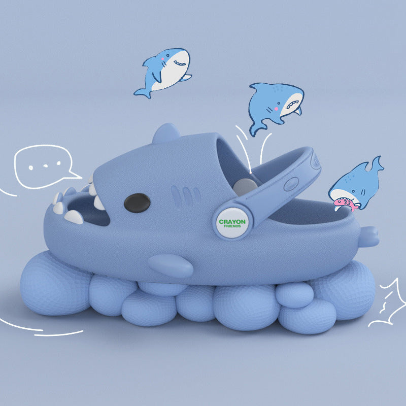 Shark children slippers summer boy cartoon cute non-slip boy sandals and slippers children baby baby hole shoes female