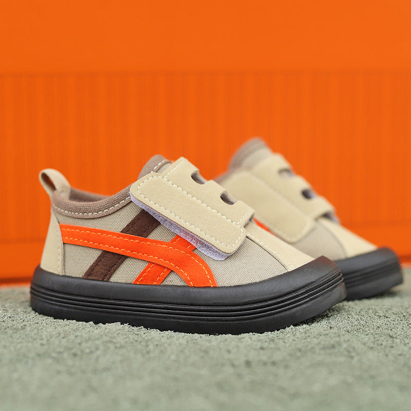 Spring and Autumn New Children's Canvas Shoes Boys Girls Skateboard Shoes Kindergarten Baby Shoes Soft Sole Sneakers Explosive Wholesale