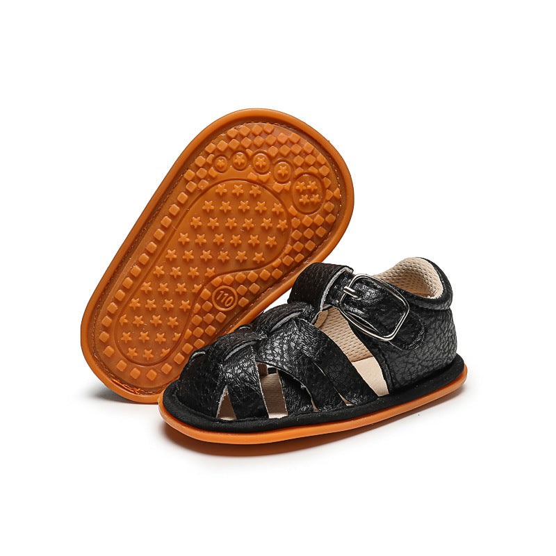 New cross-border summer style 0-1 year old breathable soft rubber sole baby shoes toddler shoes baby sandals factory direct supply
