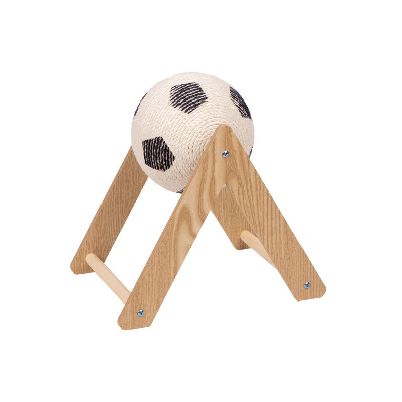 Cat scratching board cat toy wooden cat scratching ball rabbit claw sharpening hemp rope cat climbing frame durable cat scratching post pet supplies