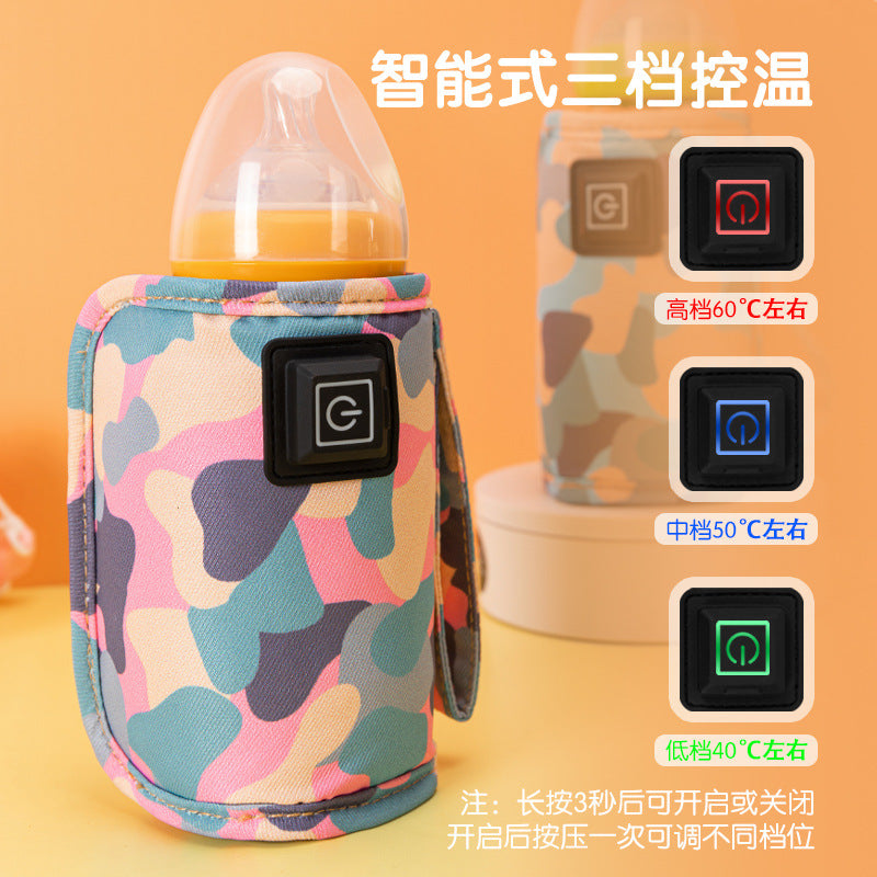 Warm milk set baby bottle insulation set usb outdoor constant temperature bubble milk universal car portable heating warm artifact cross-border