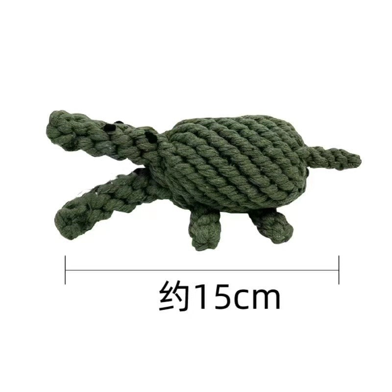 Pet Toy Dog Knot Toy Animal Shape Teeth Gnawing Rope Pomeranian Interactive Pull Tug of War Dog Toy