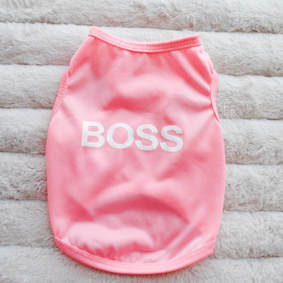 Factory direct sales pet clothes summer polyester thin vest breathable and cool