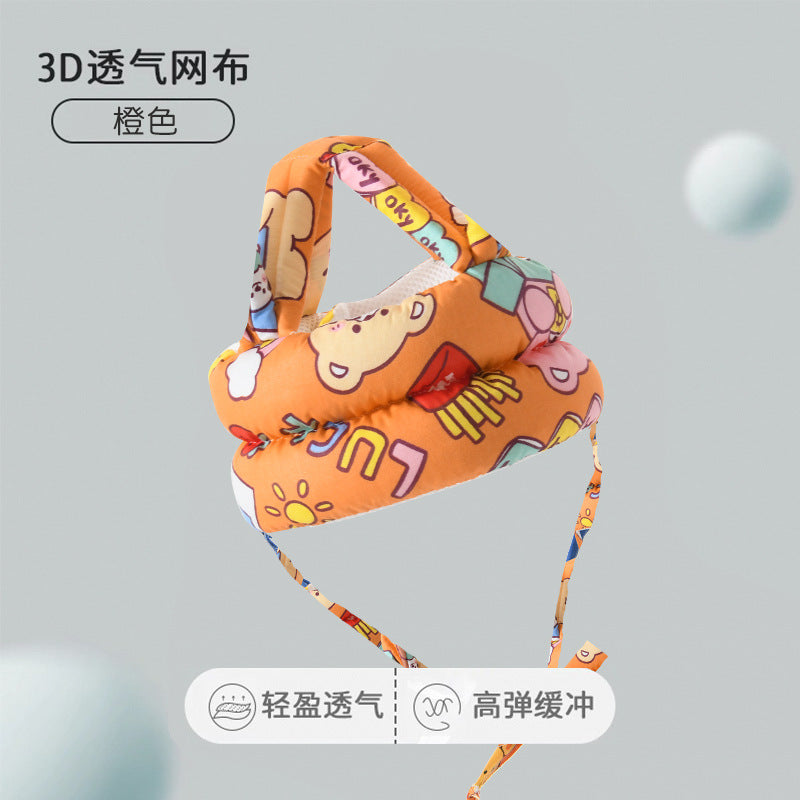 Baby learning to walk head protection anti-fall hat baby learning to walk head protection pad children's anti-collision pillow artifact summer breathable
