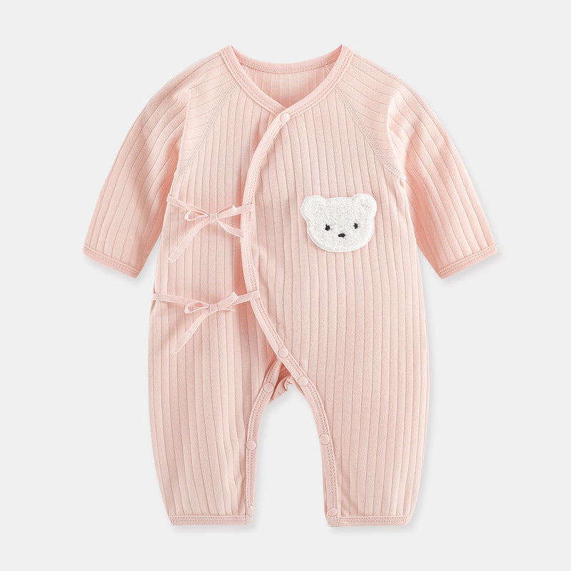 Newborn clothes boneless butterfly clothes four seasons monk clothes baby net celebrity bear bottom thin baby jumpsuit