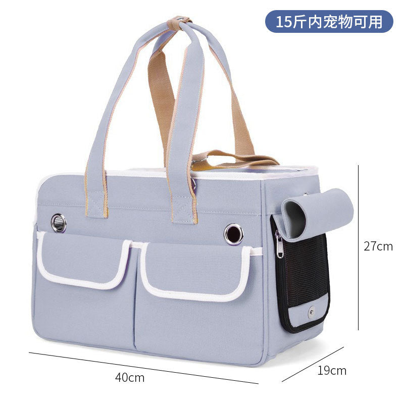 Spot pet bag portable breathable car cat bag hand-held foldable pet box multifunctional dog bag cross-border