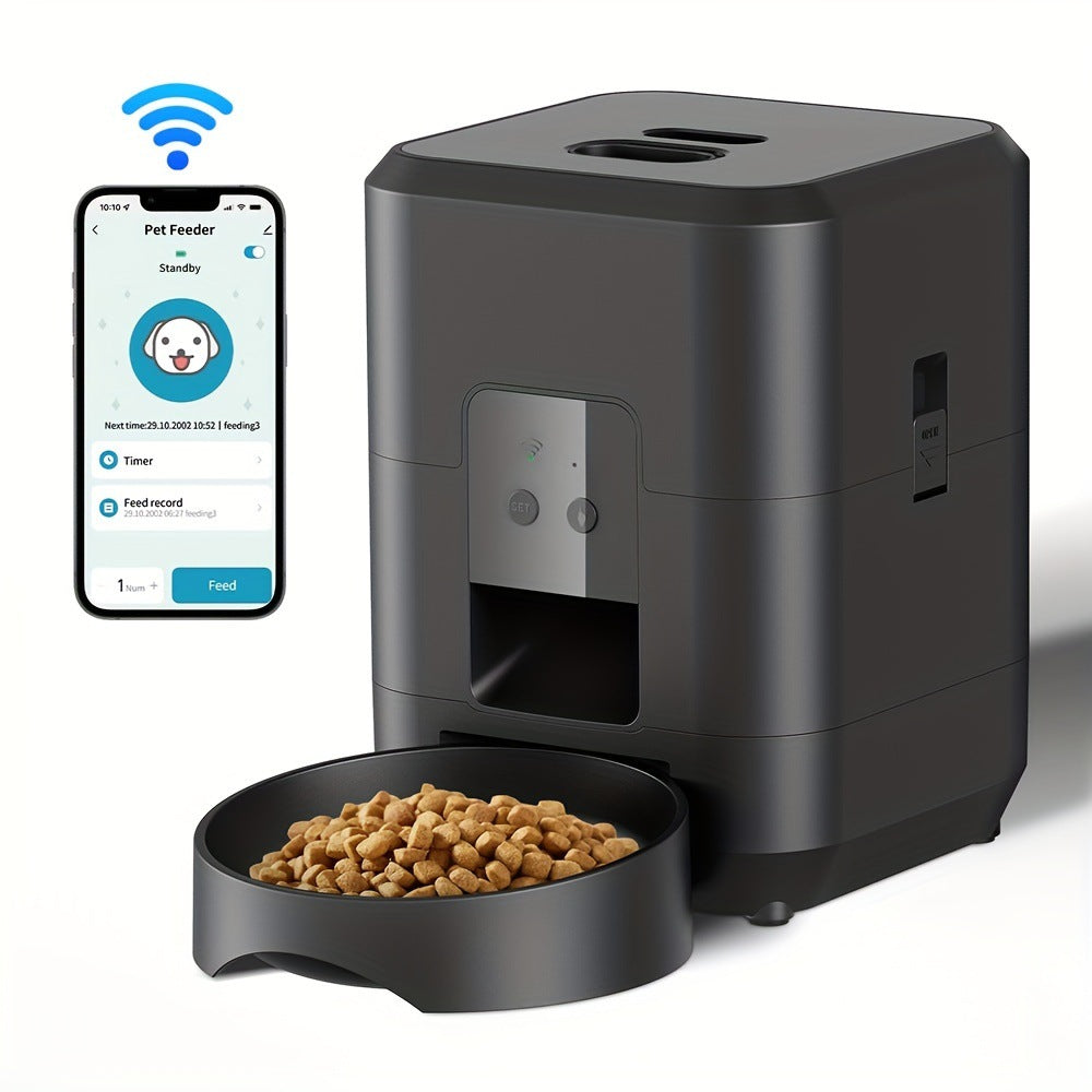 Amazon's hot-selling pet smart feeder for dogs and cats, automatic feeding bowl, timed quantitative Wif remote feeding