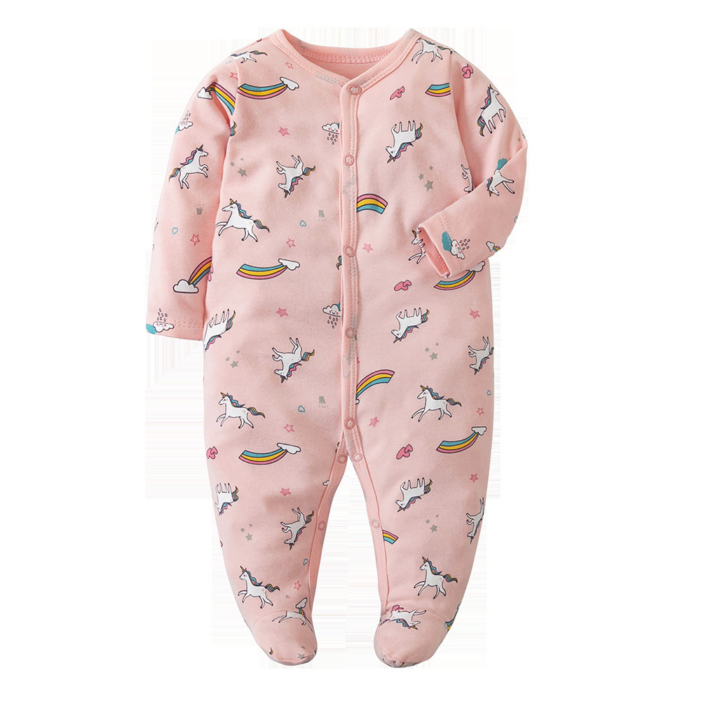Manufacturers wholesale baby jumpsuits with feet and rompers for newborns jumpsuits with farts romper spring and autumn pajamas baby clothes