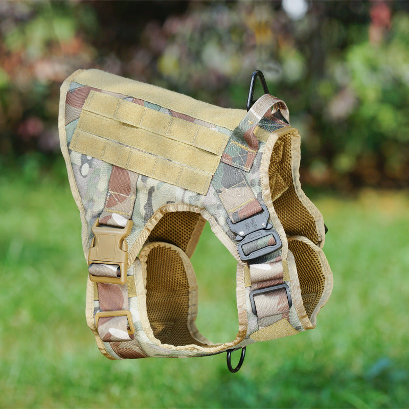 Dog Tactical Backpack Tactical Dog Clothes Work Dog Portable Vest Pet Dog Breast Strap