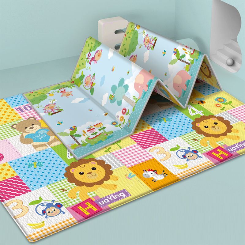 Huaying foldable baby crawling mat thickened baby living room home crawling mat children's foam floor mat with edging
