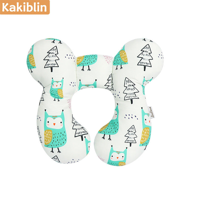 Children's head protection U-shaped pillow stroller fixed head pillow baby car safety seat sleeping head protection neck pillow