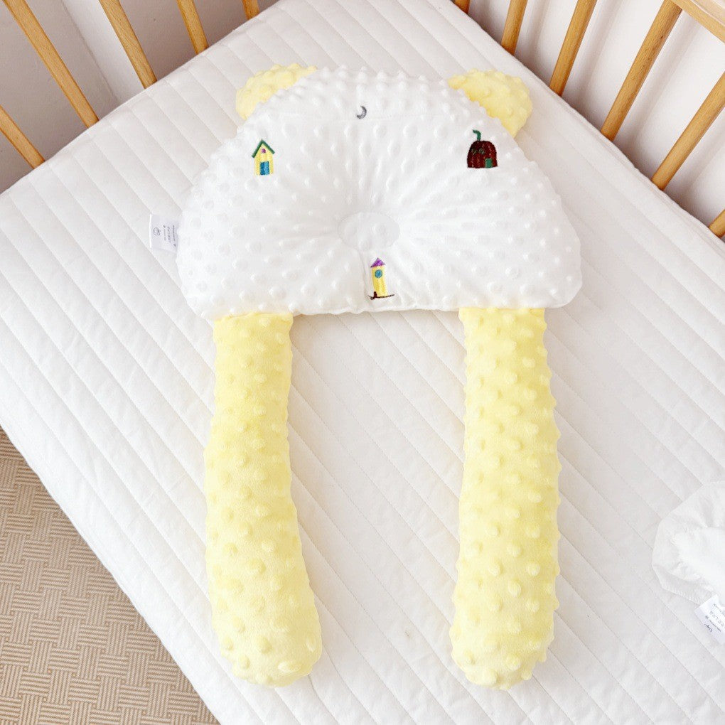 ins baby comfort pillow bean velvet U-shaped pillow anti-head tilt shaping pillow anti-startle baby sleeping pillow