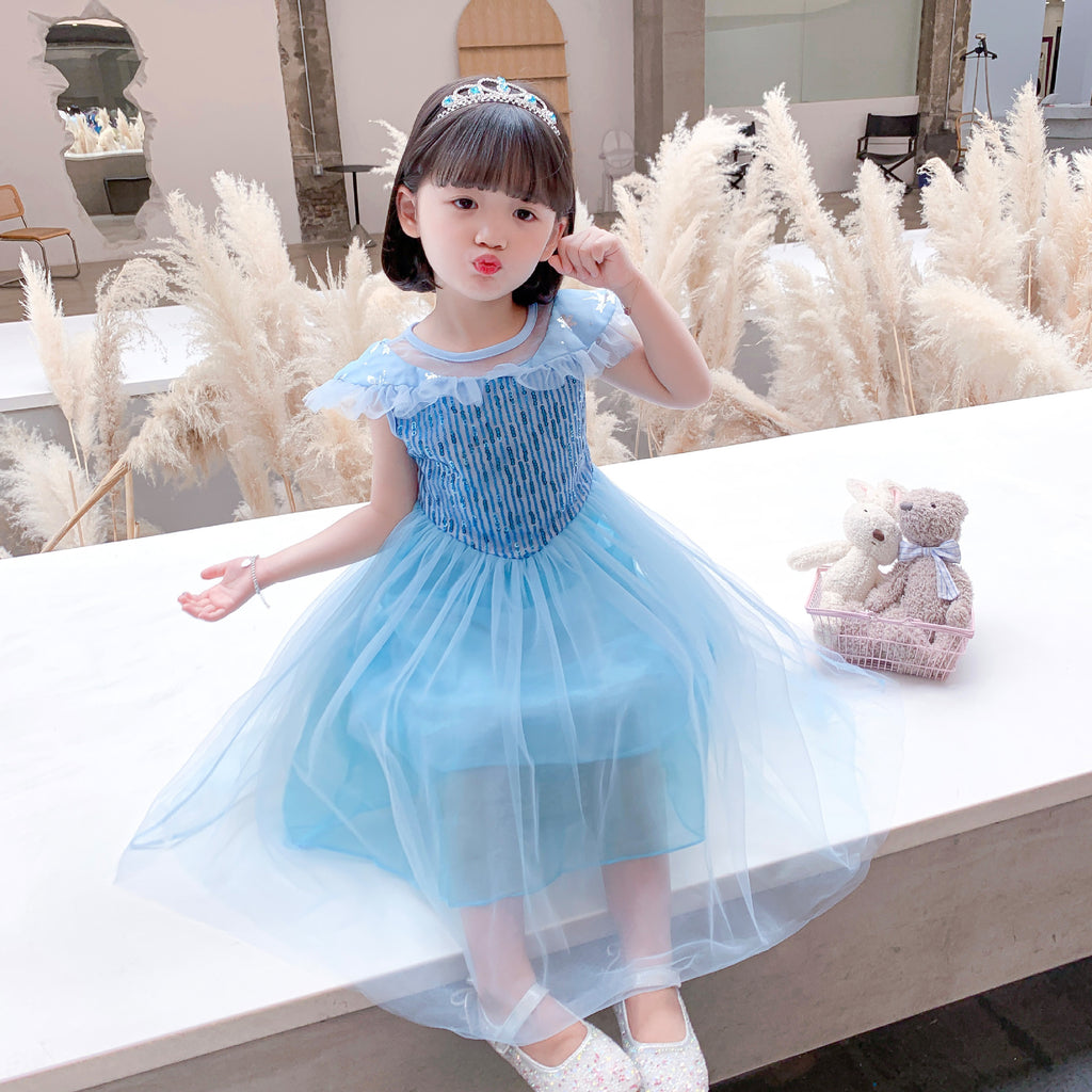 Halloween Frozen Frozen Aisha Princess Dress Elsa Dress Fluffy Dress Girls Dress