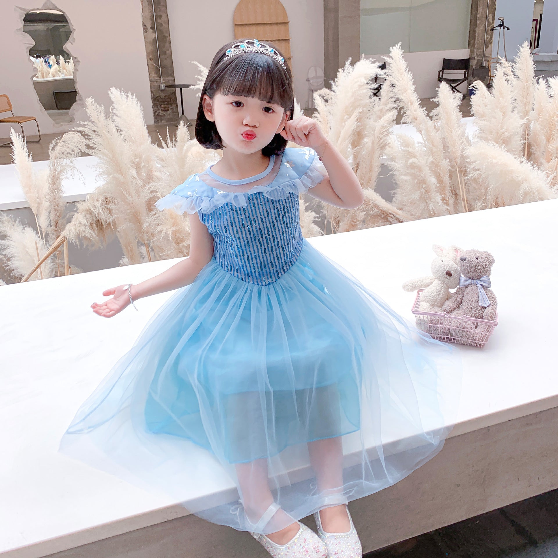 Halloween Frozen Frozen Aisha Princess Dress Elsa Dress Fluffy Dress Girls Dress