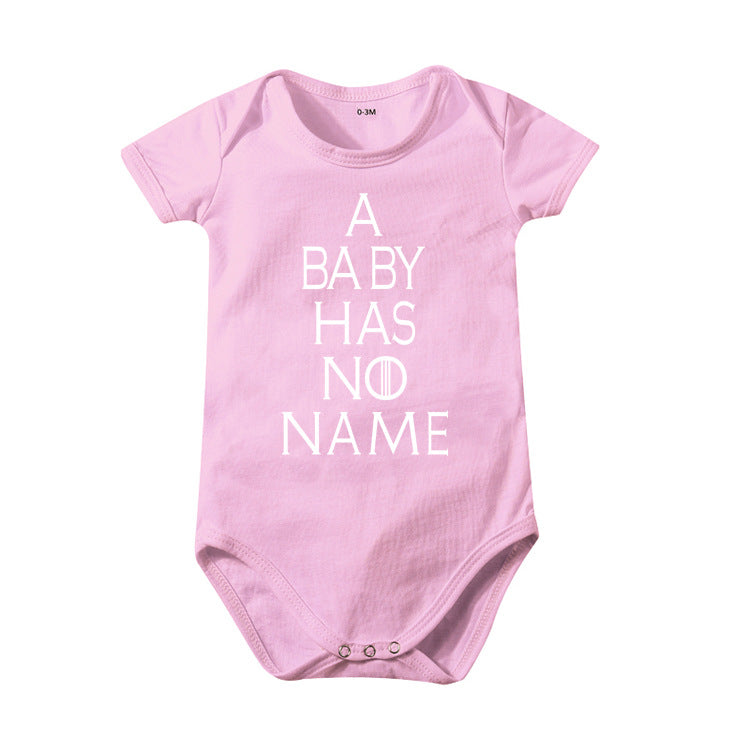 ins pure cotton crawling clothes baby triangle jumpsuit aliexpress summer print A BABY HAS NO NAME