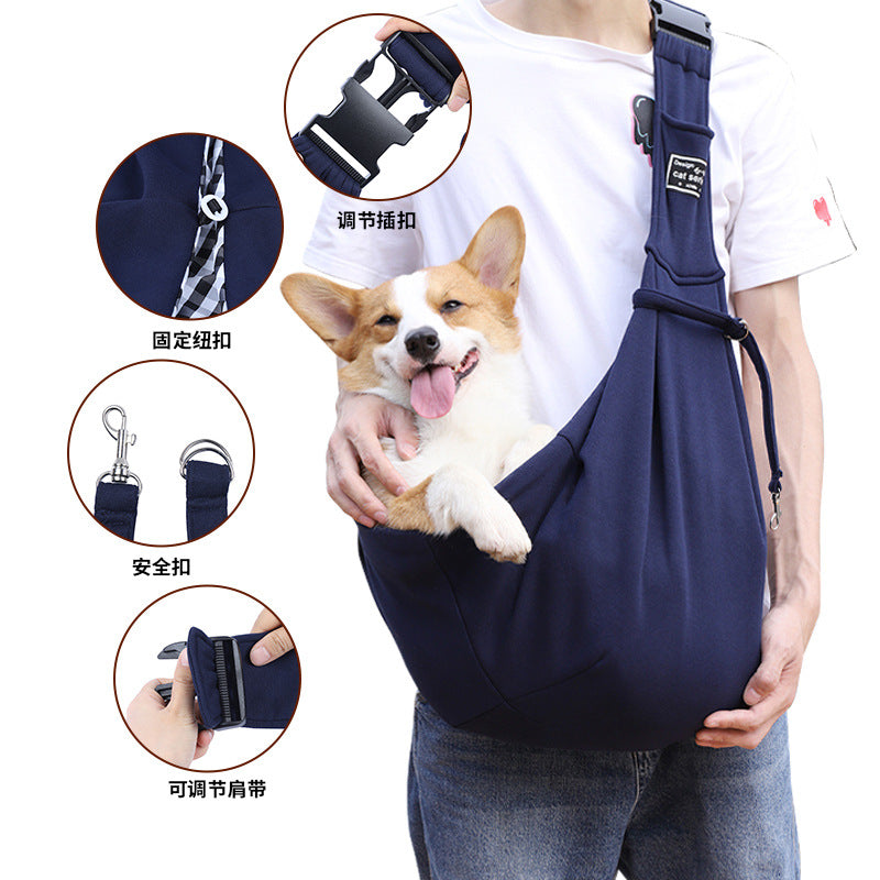 New Amazon Folding Dog Backpack Breathable Pet Outing Bag Pet Bag Single Shoulder Messenger Cat Bag Wholesale