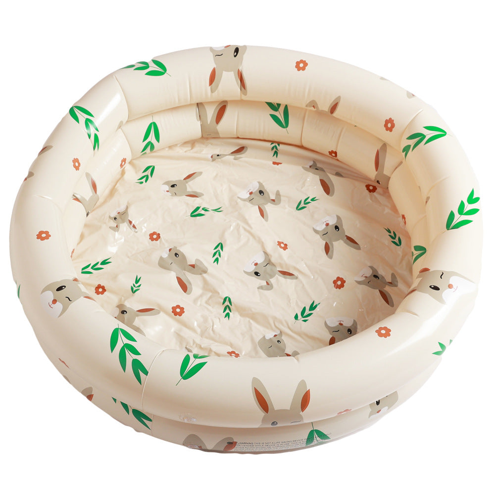 Xiaolu ins Denmark retro striped inflatable swimming pool baby dinosaur pool thickened home ocean ball pool