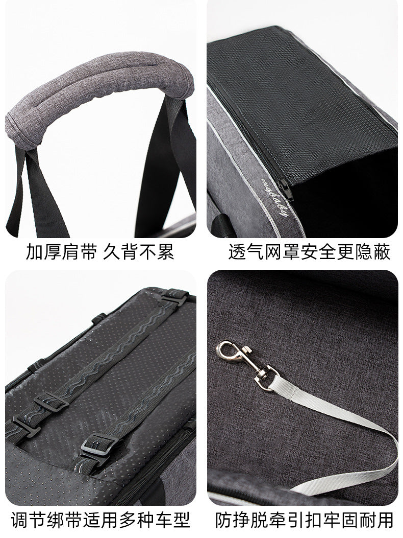 Pet central control car seat cushion Teddy kennel cat dog car seat cushion soft pillow pet bag