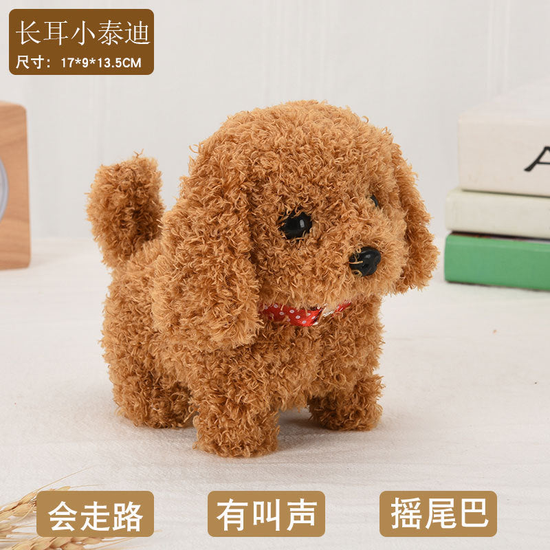 Toy dog children's plush electric toy can walk simulation dog electric dog stall electronic puppy pet
