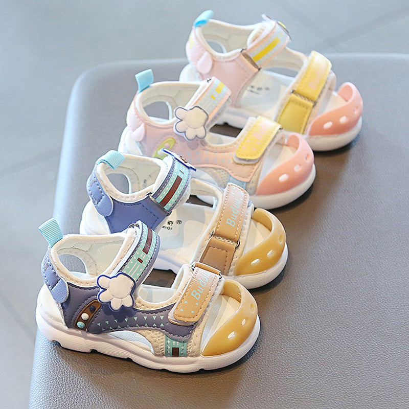 Baby sandals 2024 summer functional shoes children's boys and girls small and medium children's closed-toe beach shoes toddler shoes