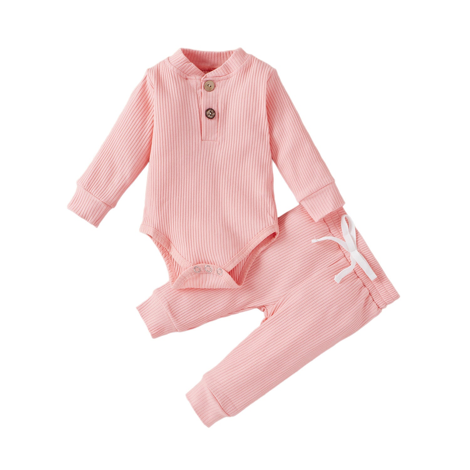 Baoxin children's clothing spring and autumn men and women baby infant cotton long-sleeved jumpsuit trousers home bottoming comfort suit