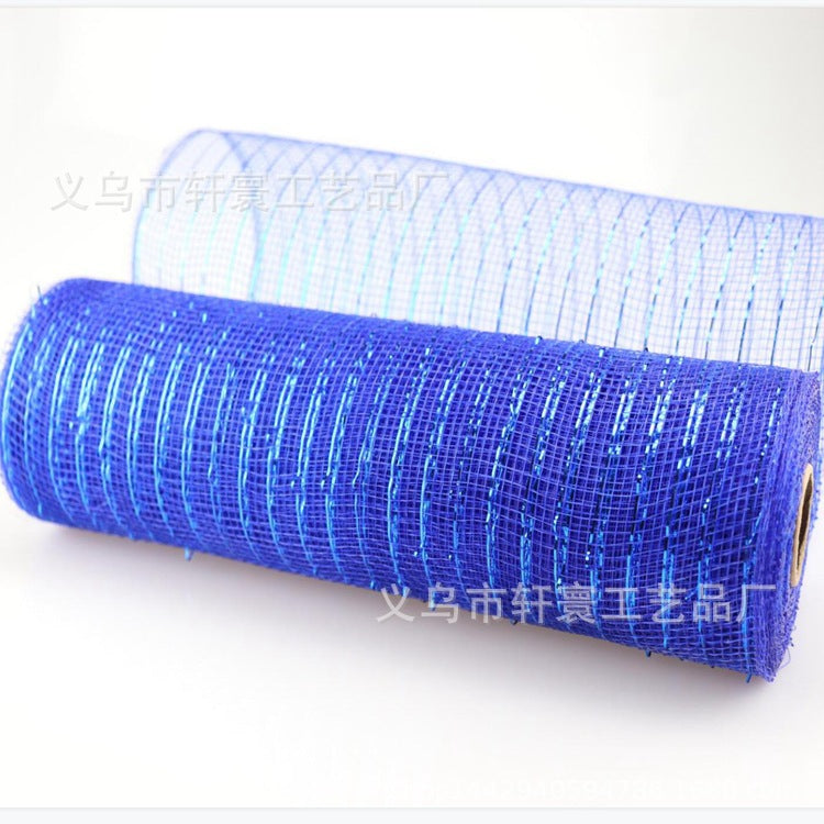 Flower packaging network Amazon Christmas ribbons mesh plastic multiple gold wire mesh Halloween Easter