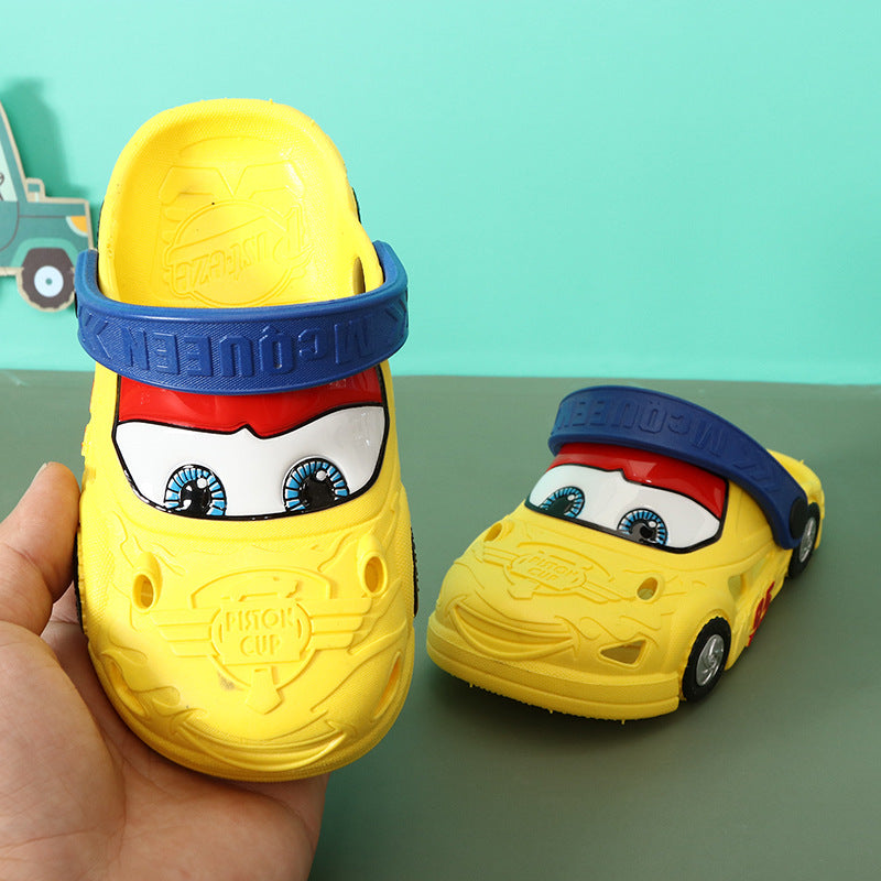 Children's slippers summer 1-3 years old 2 boys indoor car beach hole shoes toddler baby anti-slip sandals