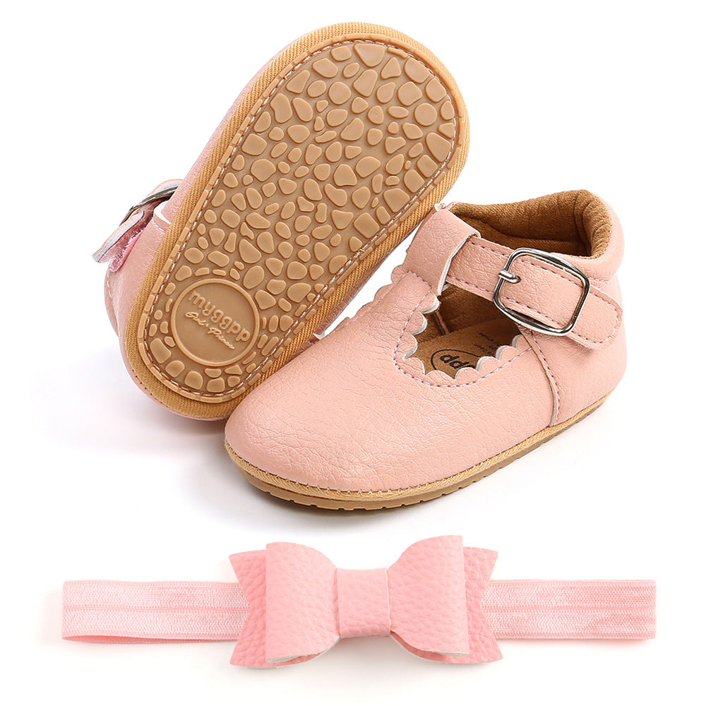 Spring baby princess shoes rubber sole baby shoes toddler shoes for women M1988