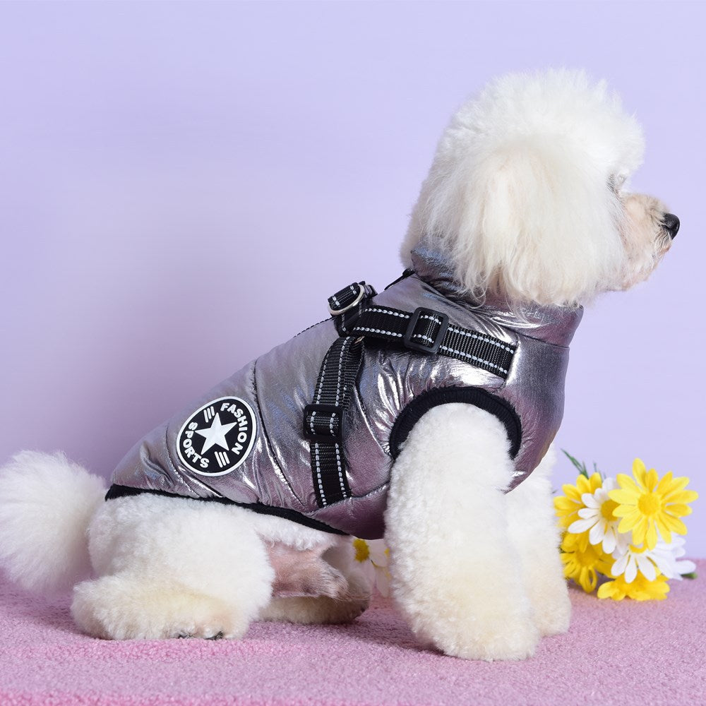 Pet clothes autumn and winter new style dog jackets reflective and warm cross-border dog clothes plus cotton pet cotton clothes