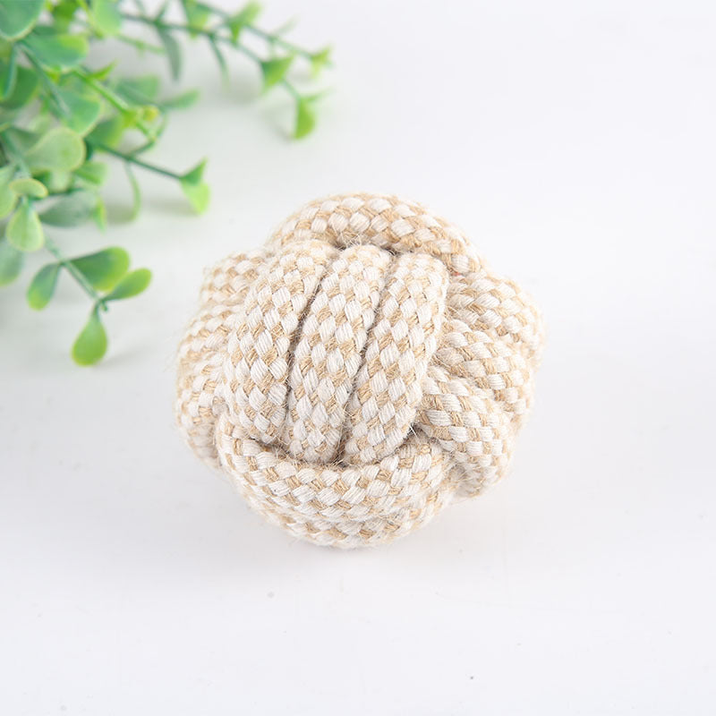 Sisal cotton rope corn stick cotton rope tie stick grinding toy ball teeth cleaning interactive dog chew rope pet cotton rope toy