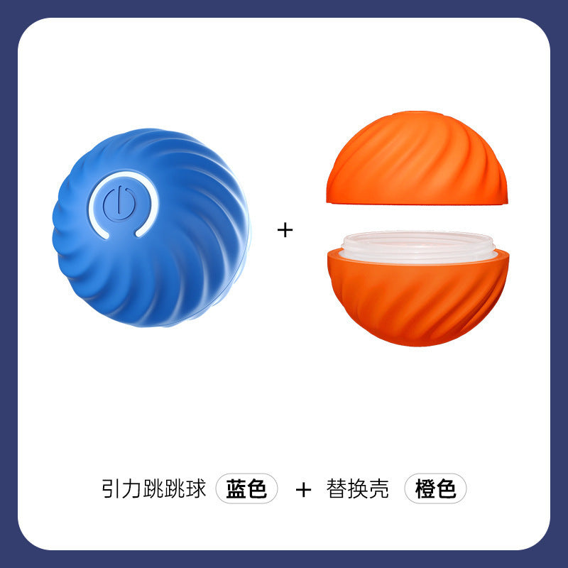 Gravitational jumping ball electric intelligent pet toy cat and dog anti-tamper home wear-resistant and bite-resistant self-entertainment toy wholesale