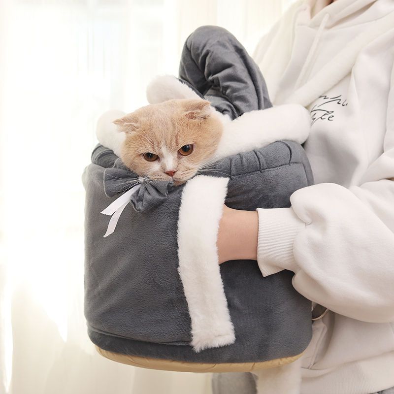 Manufacturers directly supply cat bag winter warm outing portable cat outing bag carrying bag large capacity crossbody pet bag