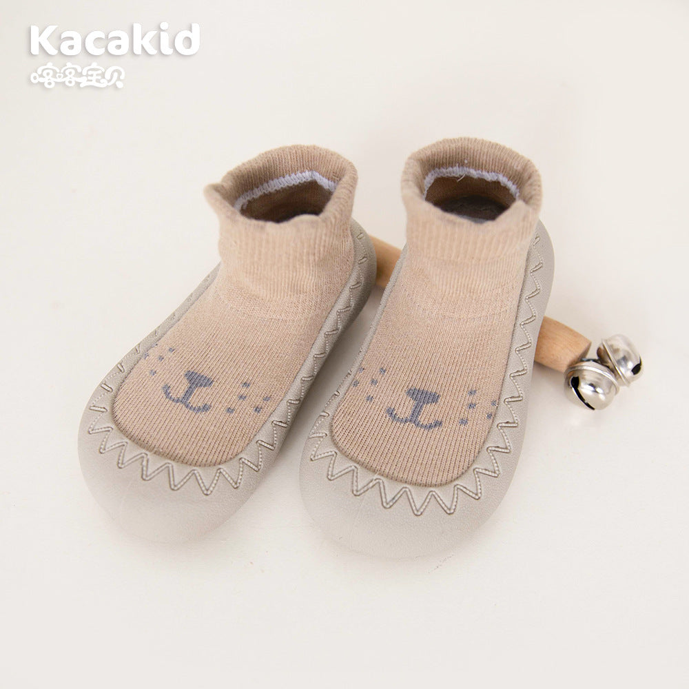 Non-slip children's soft-soled shoes baby indoor shoes outdoor rubber-soled children's shoes infant toddler shoes boat socks children's socks