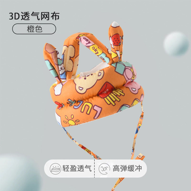 Baby learning to walk head protection anti-fall hat baby learning to walk head protection pad children's anti-collision pillow artifact summer breathable