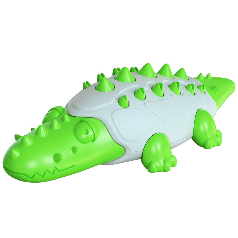 Amazon crocodile dog toy chewing bite leaking ball dog with molar tooth cleaning stick chewing dog toothbrush pet supplies