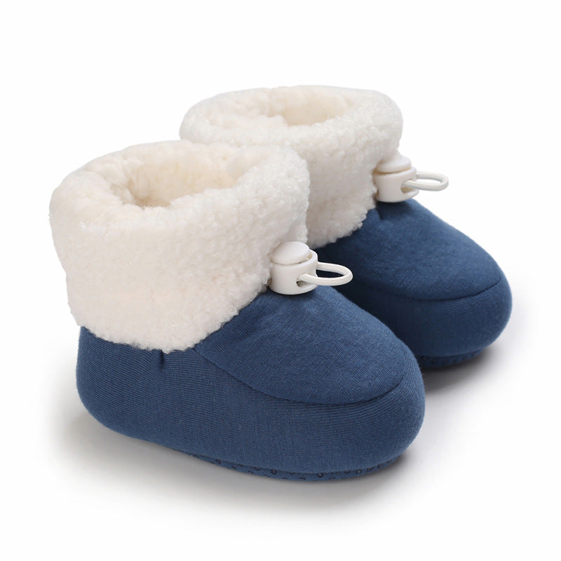 Winter baby cotton shoes 0-1 years old soft sole boy and girl baby snow boots