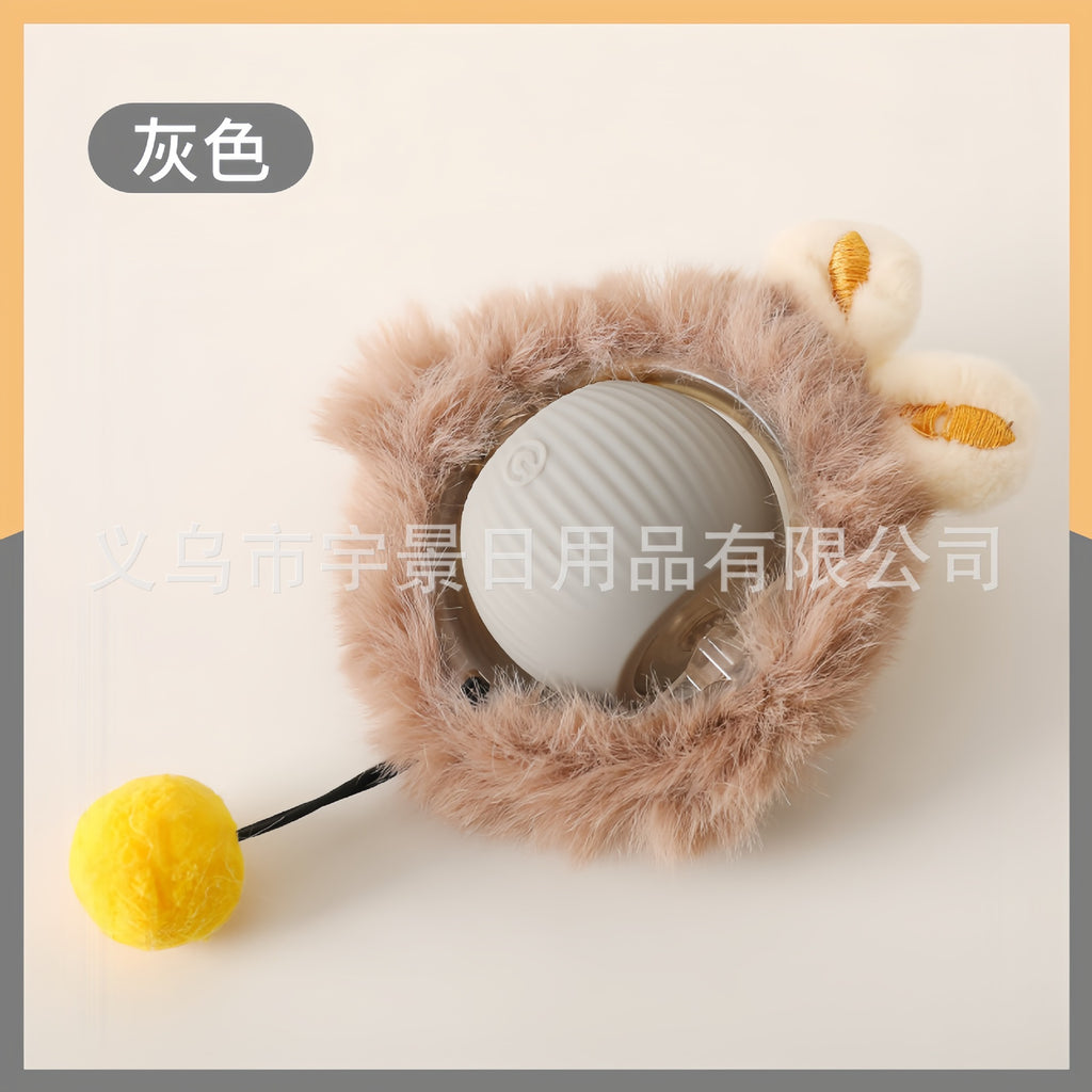 Cross-border hot-selling automatic cat ball, cat self-entertainment ball toy ball to relieve boredom artifact with rope jumping ball pet supplies