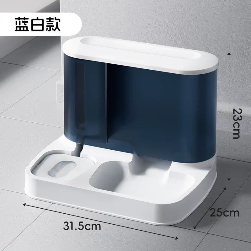 Cat bowl pet automatic feeder cat automatic drinking fountain dog bowl integrated pet feeding bowl wholesale