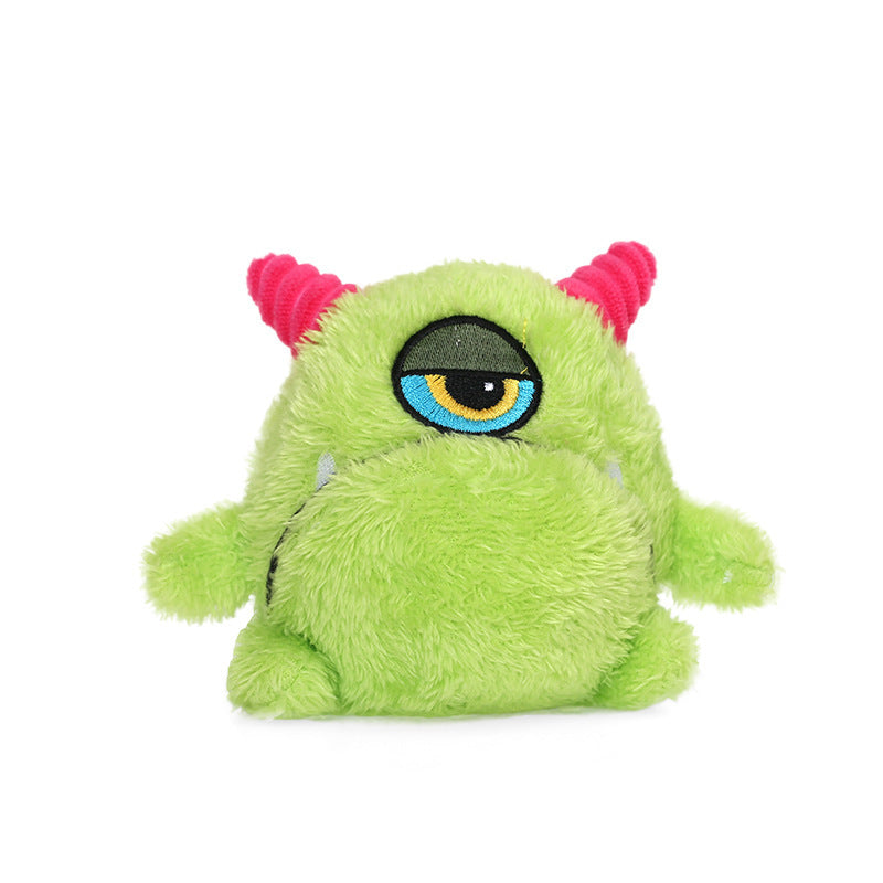 Q-monster Beautiful Plush First Generation Q Treasure Monster Big Eyes Plush Pet Voice Interactive Dog Toy Spiny Ball